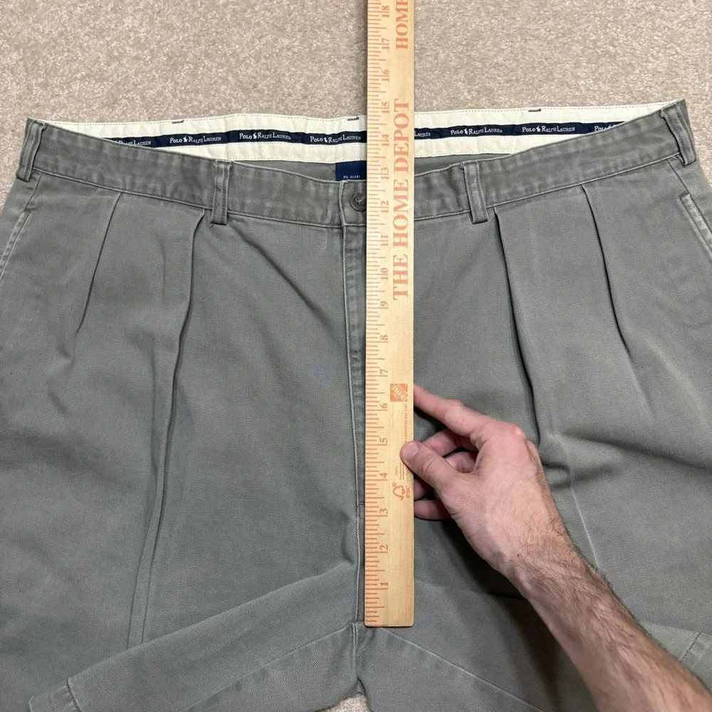 Vtg Polo Ralph Lauren Shorts Mens 40 Green Pleated Chino Classic Fit Preppy 90s